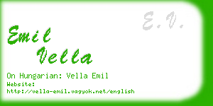 emil vella business card